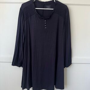 Lane Bryant Navy 3/4 Swing Tee - 22/24